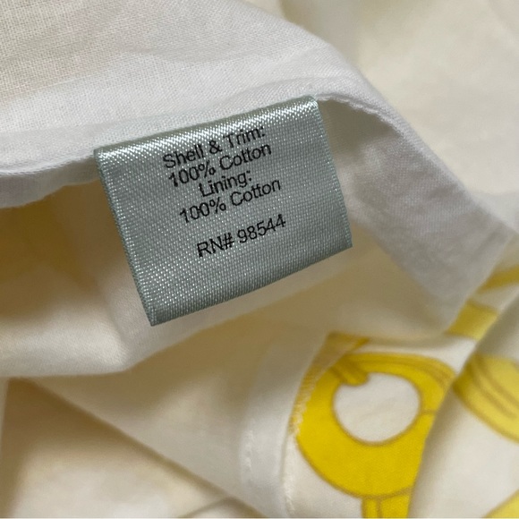 Beth Bowley Yellow Chain Link Cotton Mini Skirt Sz 8 - Picture 7 of 7